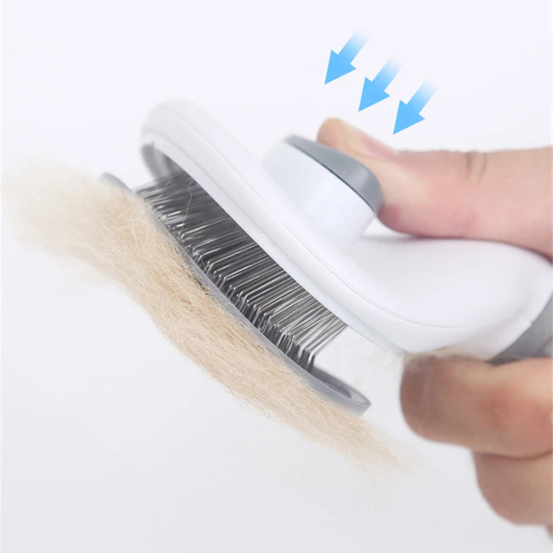 Brosse-Peigne de toilettage et de massage en acier inoxydable