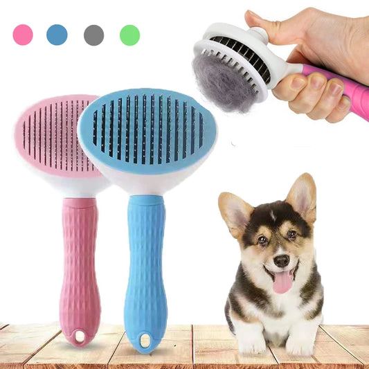 Brosse-Peigne de toilettage et de massage en acier inoxydable